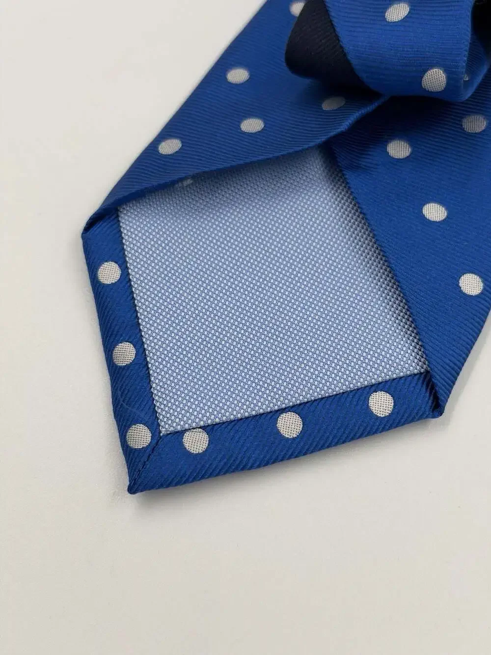 Tommy Hilfiger Royal Blue with White Polka Dots Silk Necktie